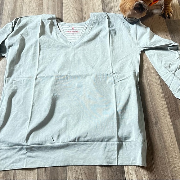 NWT Open back LS V neck top 100%cotton - Picture 3 of 6